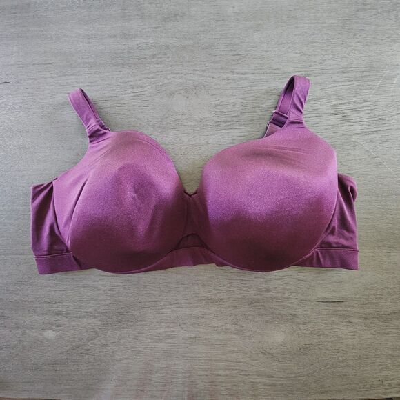 Lane Bryant Cacique Bra Lightly Lined Balconette Purple 52DD - Picture 1 of 7